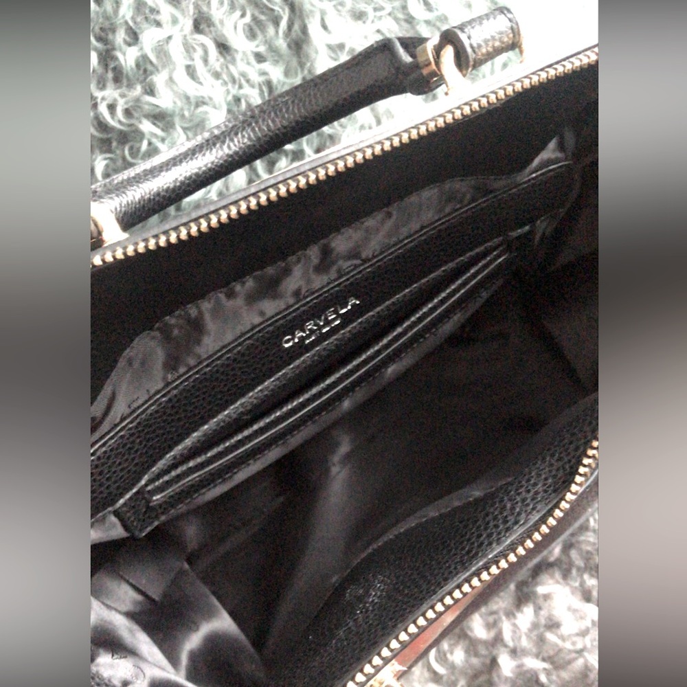 KURT GEIGER CARVELA BLACK LEATHER BAG - Picture 4 of 4